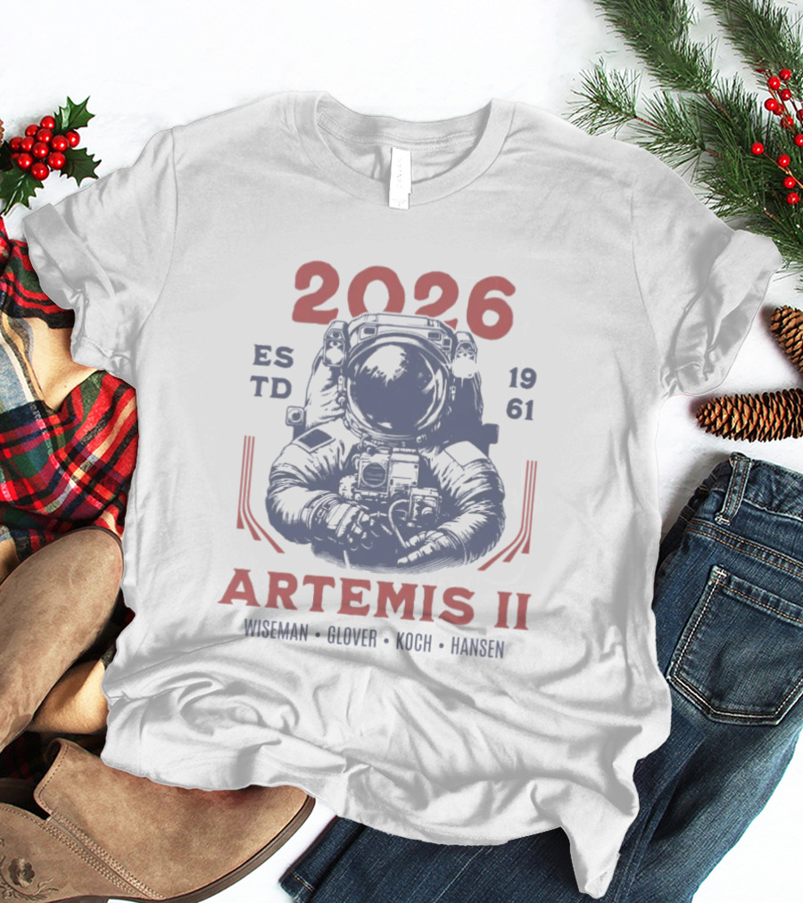 2026 Artemis II Lunar Mission Wiseman Glover Koch Hansen 1961 EST TD T-Shirt