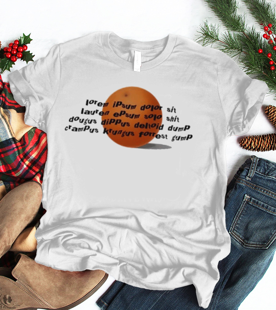 Dftba Drawfee Lorem Ipsum Orange Sphere T-Shirt