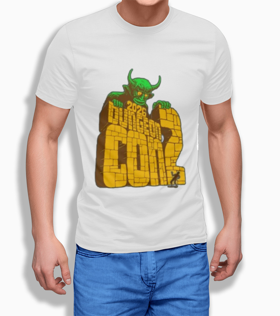 2026 Dungeon Con 2 Goodman Games Logo Green Monster T-Shirt