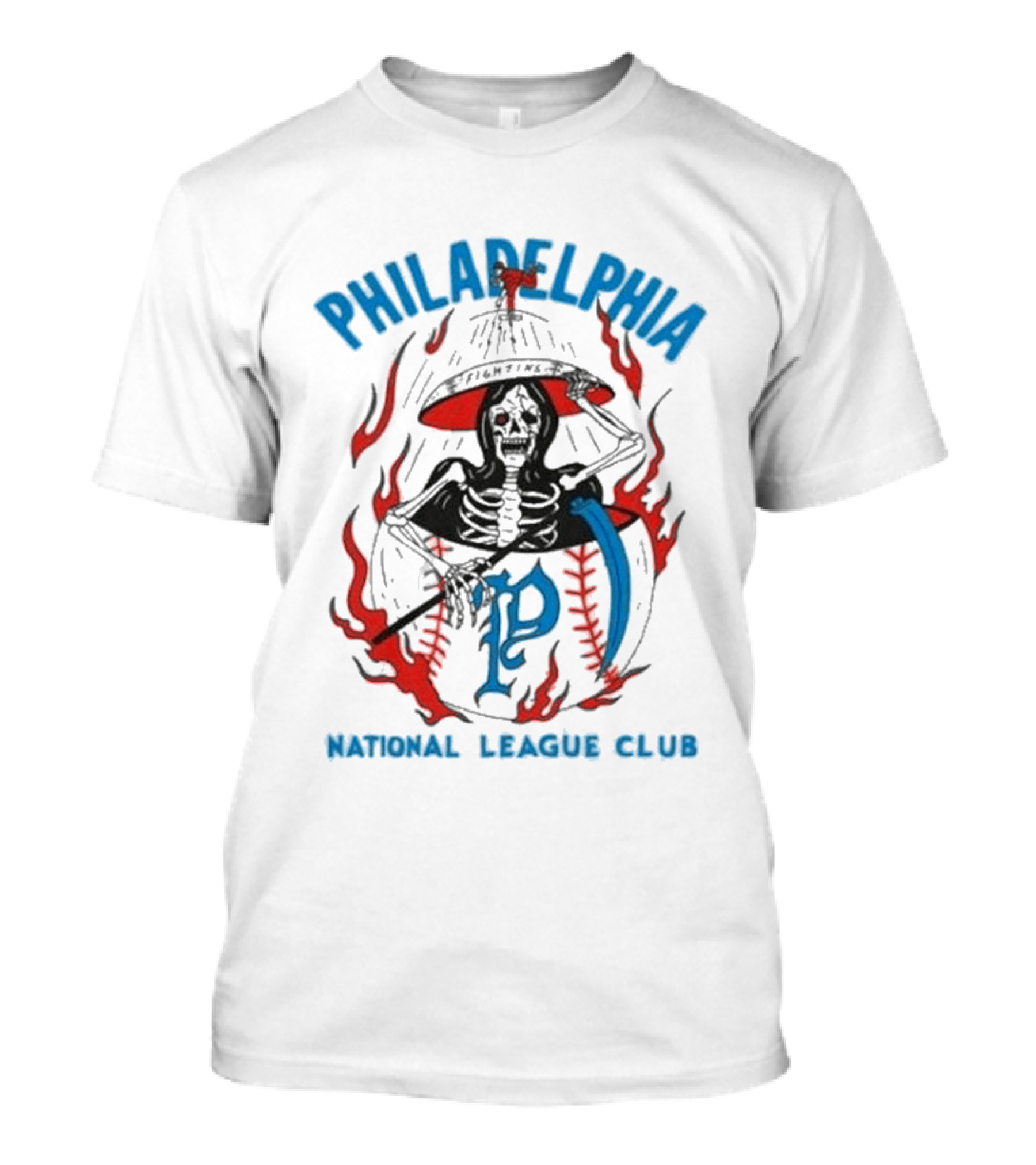 Philadelphia Heavyslime Skeleton P National League Club T-Shirt