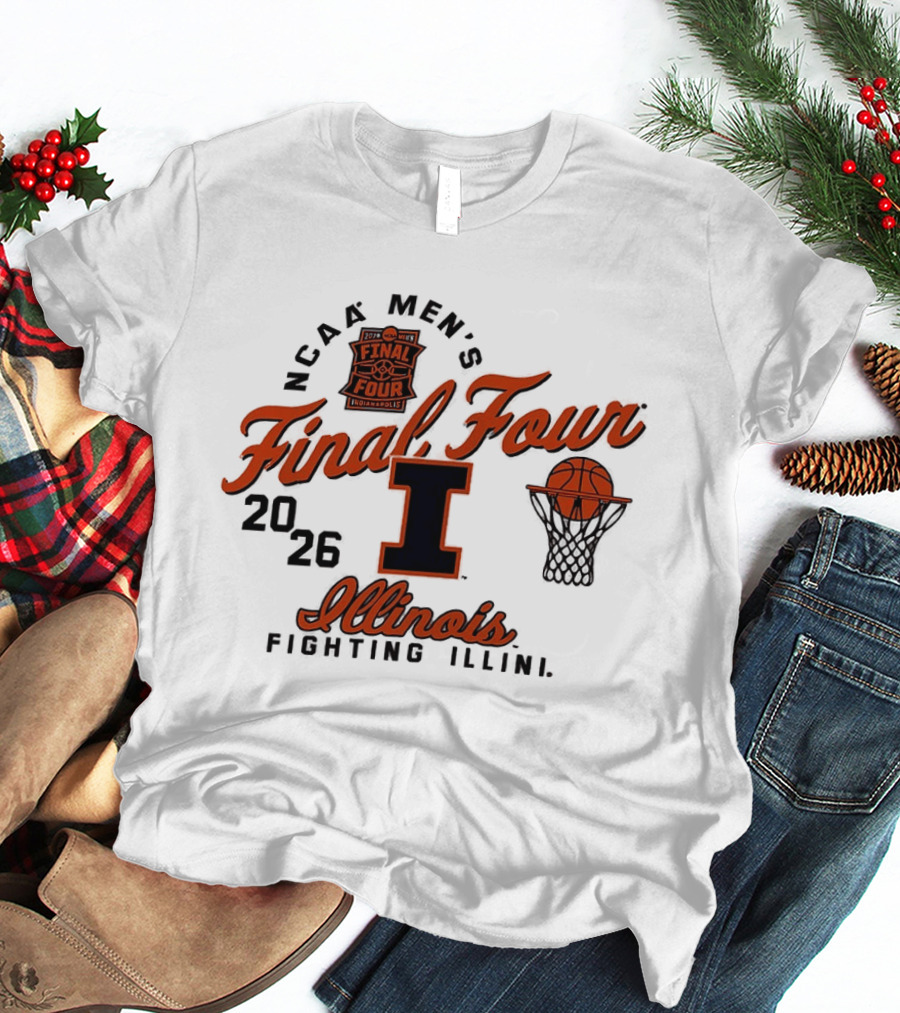 NCAA Men's Final Four 2026 Illinois Fighting Illini Basketball Indianapolis T-Shirt