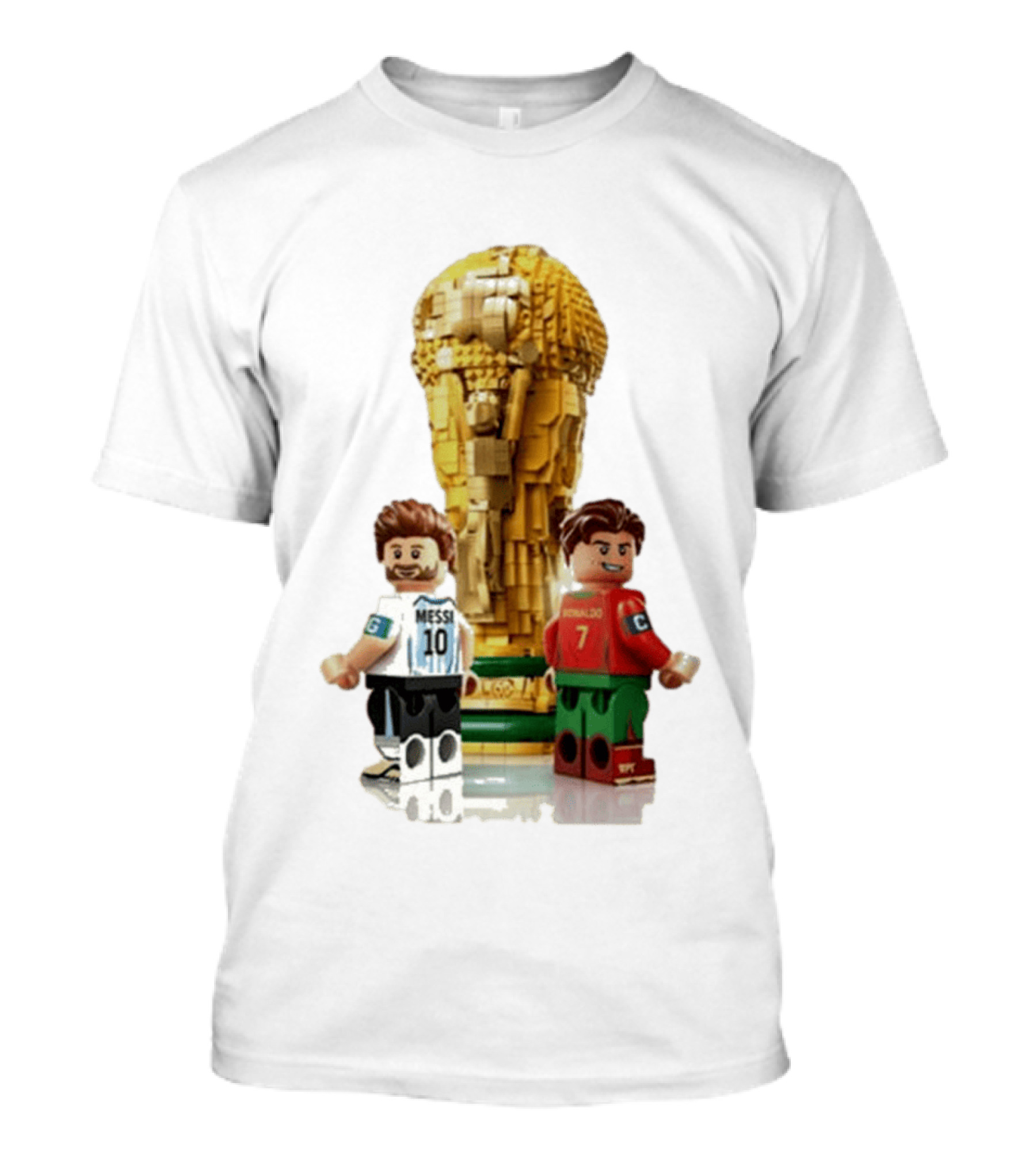 LEGO Football Legends Messi Ronaldo FIFA World Cup 2026 Mini Figures T-Shirt