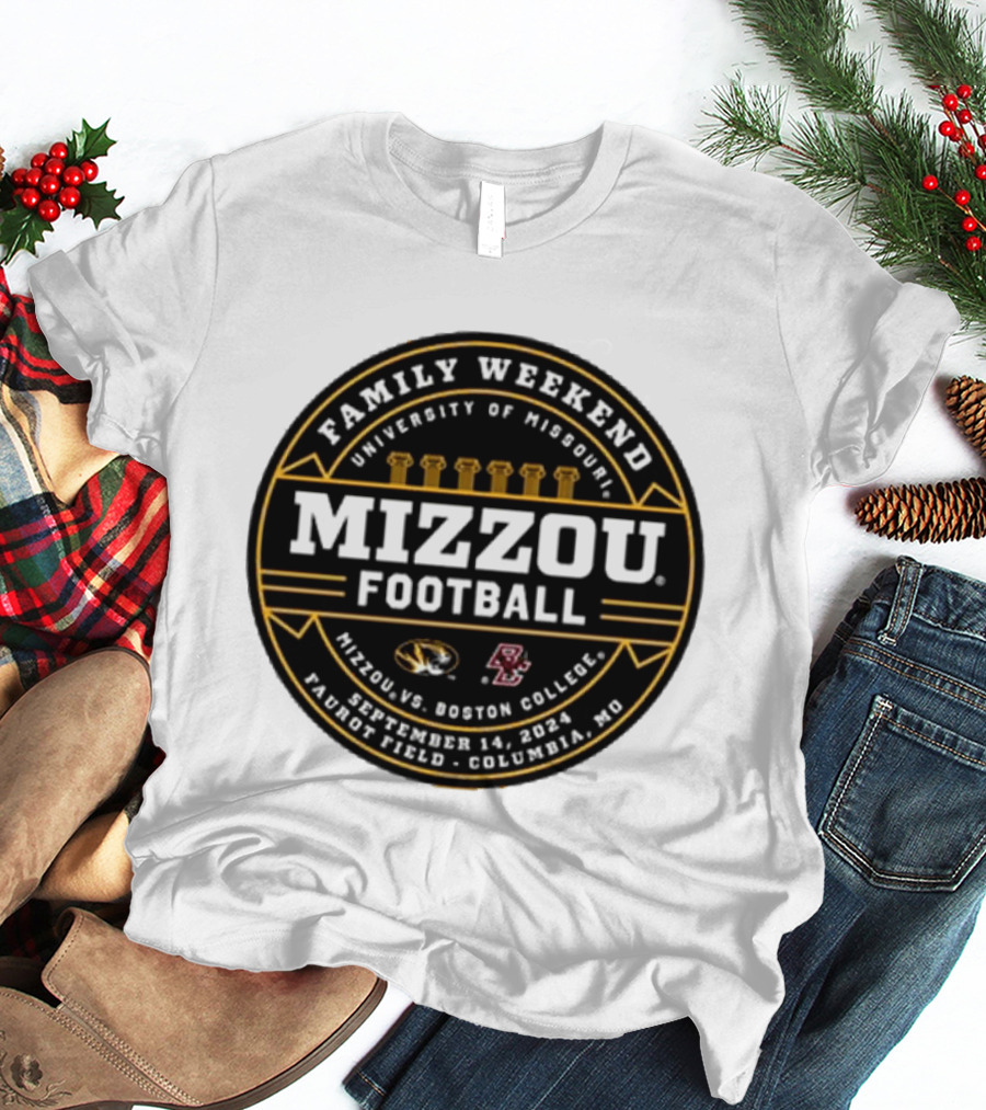 Family Weekend University Of Missouri Mizzou Football Vs Boston College September 14 2024 Faurot Field Columbia MO T-Shirt