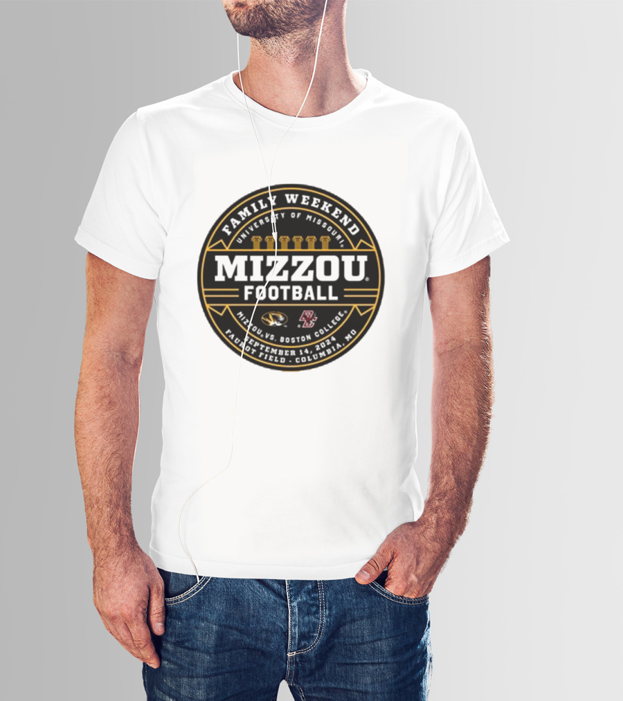 Family Weekend University Of Missouri Mizzou Football Vs Boston College September 14 2024 Faurot Field Columbia MO T-Shirt