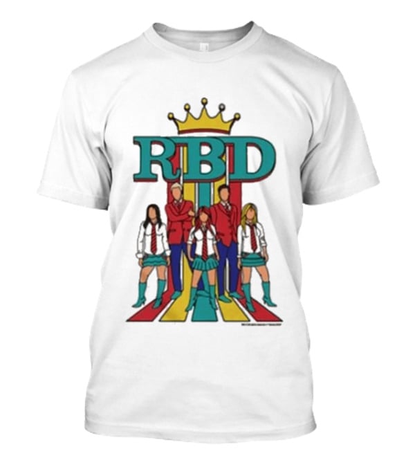 RBD Logo With Crown And Colorful Band Members T-Shirt