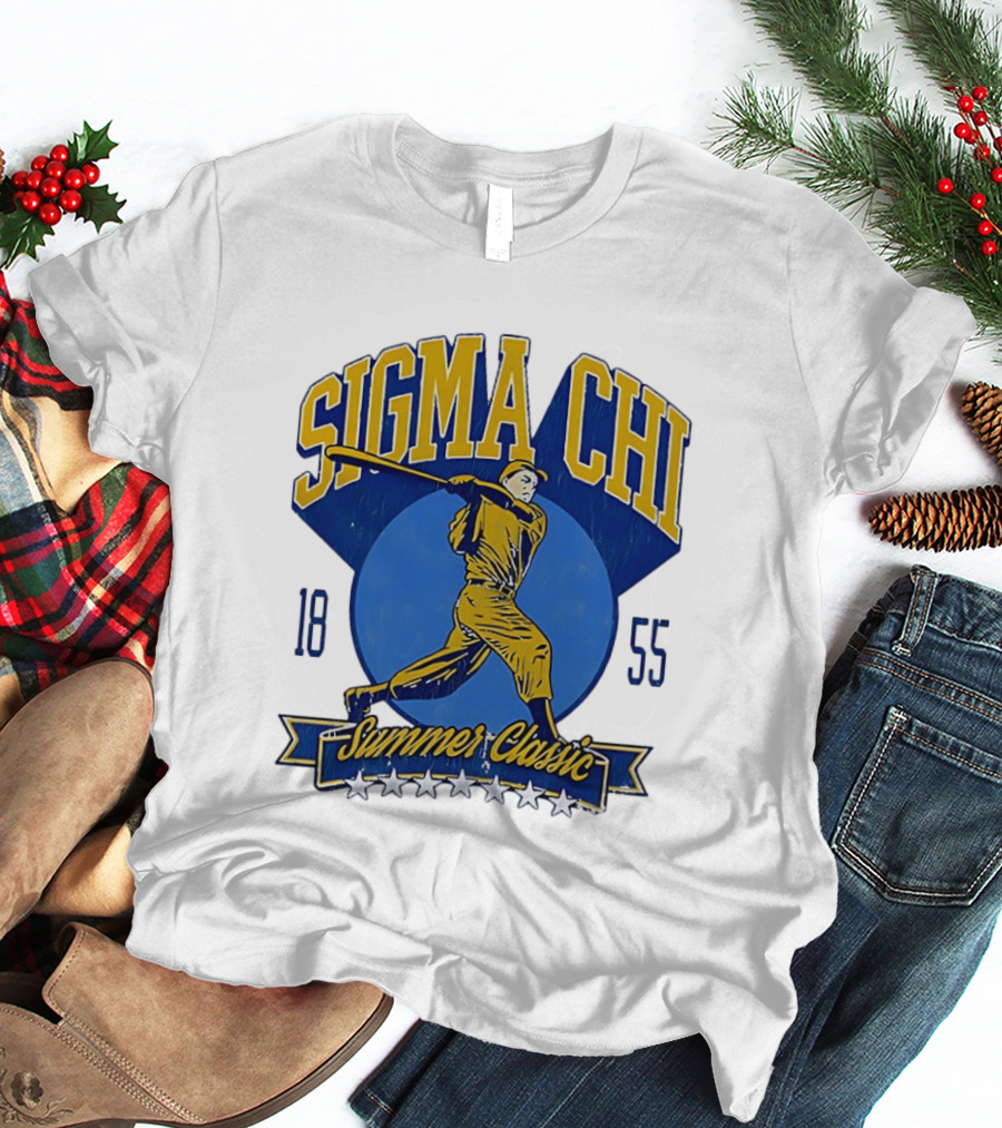 Sigma Chi Baseball Player Summer Classic 1855 T-Shirt