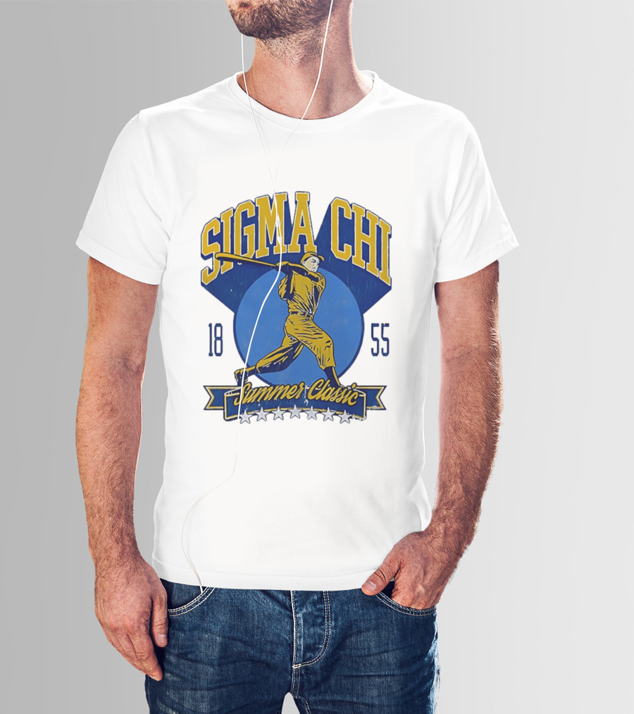 Sigma Chi Baseball Player Summer Classic 1855 T-Shirt
