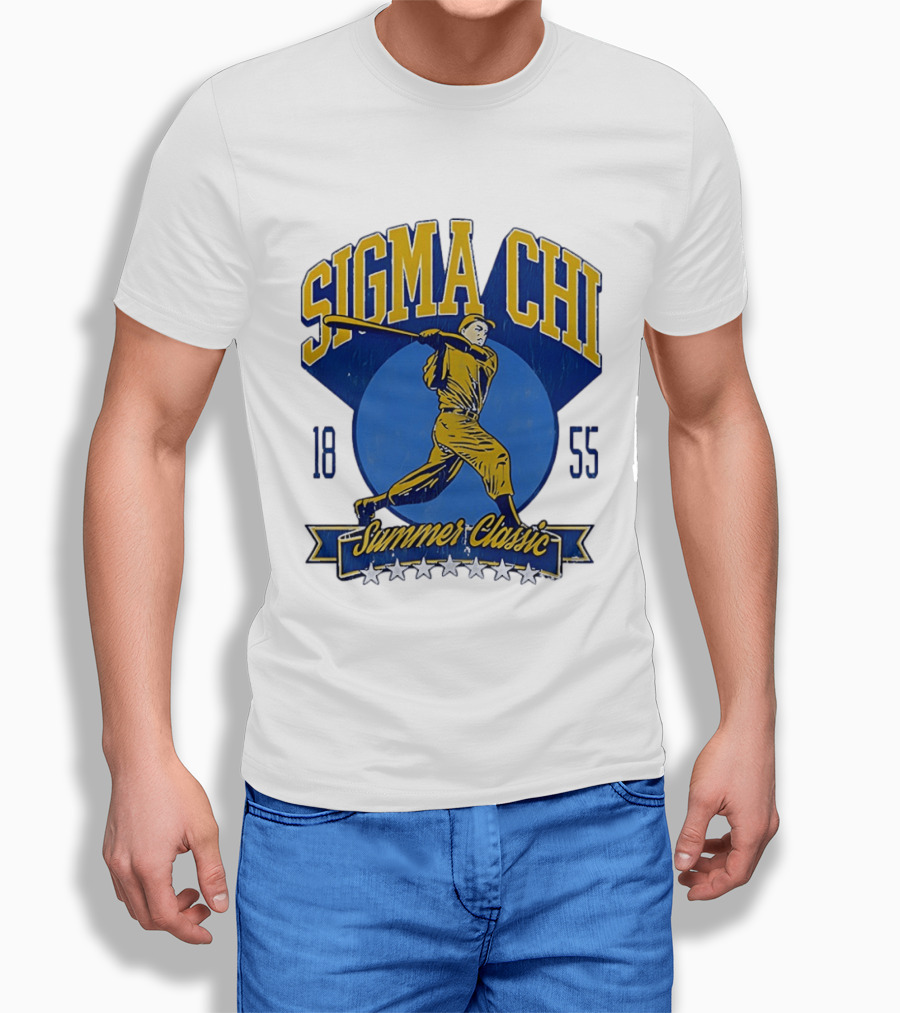 Sigma Chi Baseball Player Summer Classic 1855 T-Shirt