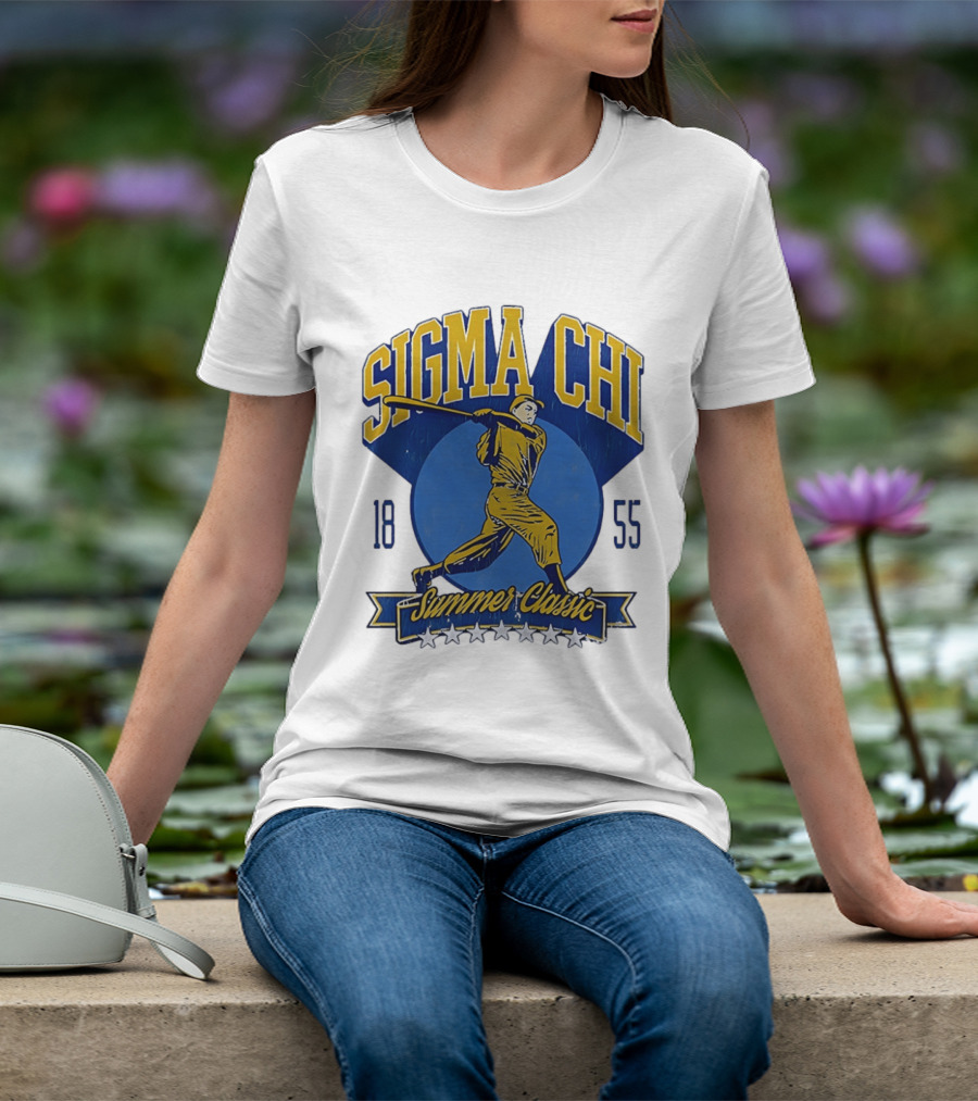 Sigma Chi Baseball Player Summer Classic 1855 T-Shirt