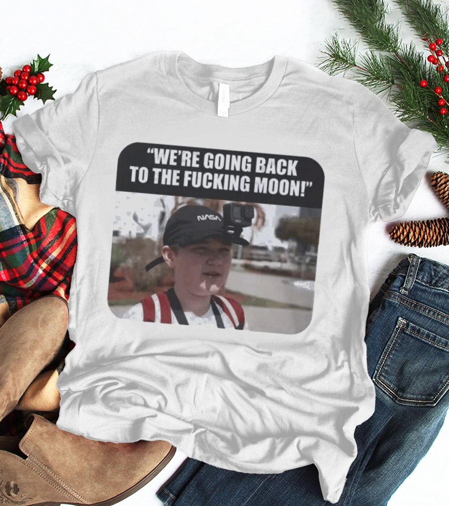 NASA Astronaut Moon Mission Humor With GoPro Mount T-Shirt