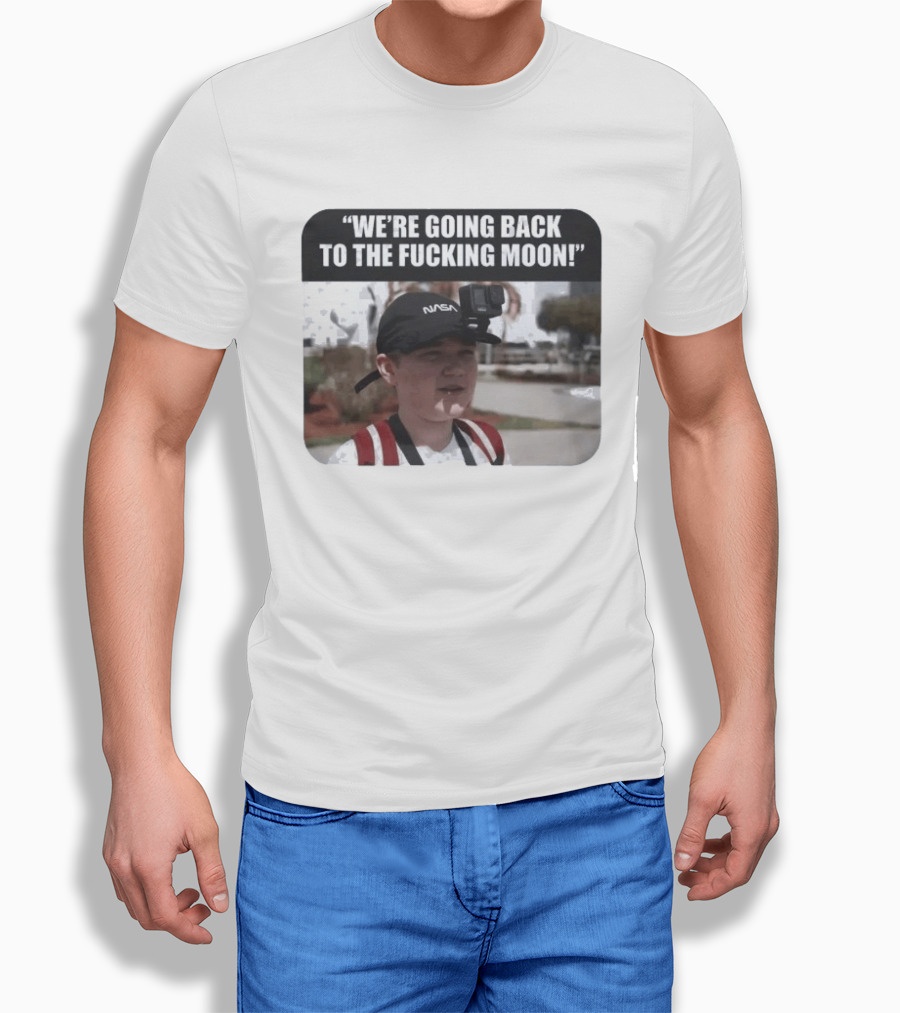 NASA Astronaut Moon Mission Humor With GoPro Mount T-Shirt