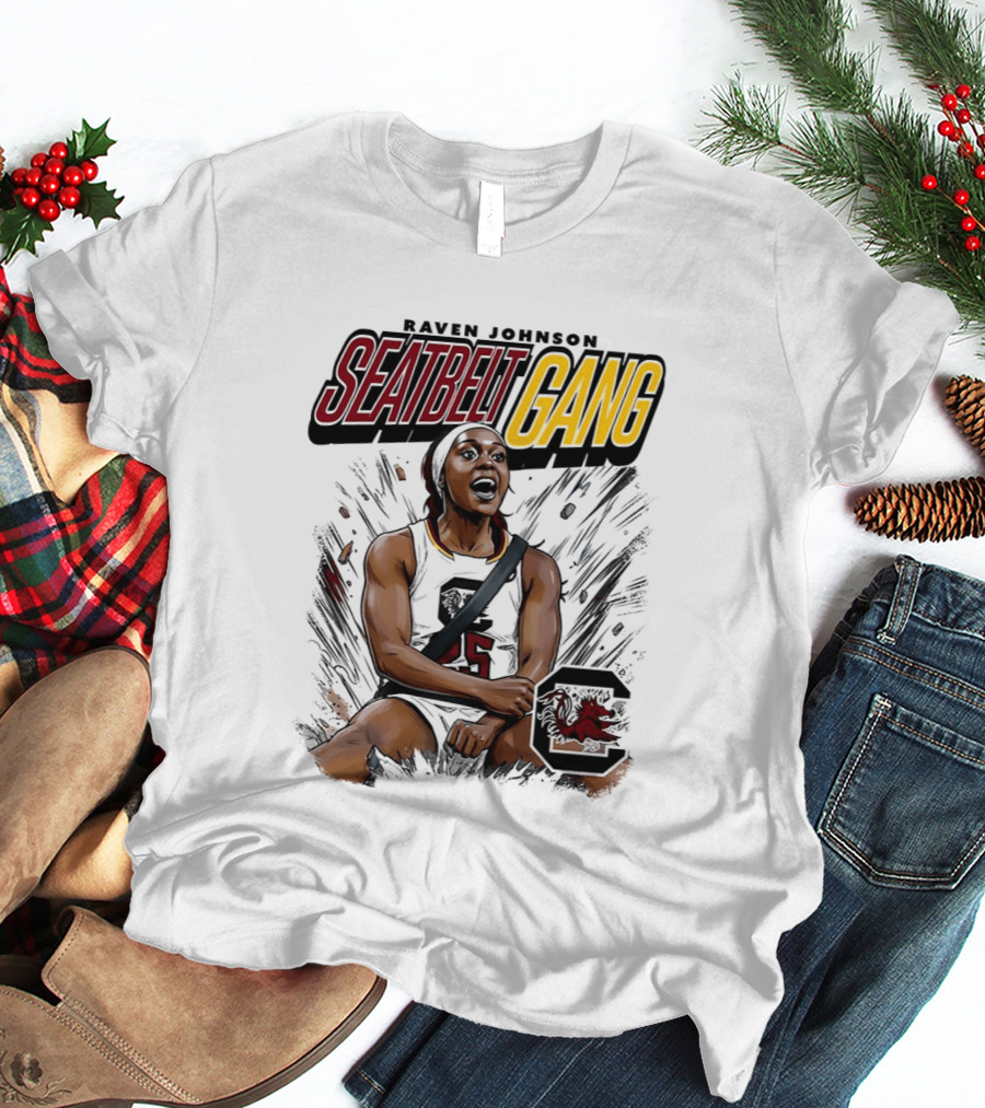 Raven Johnson Seatbelt Gang South Carolina Gamecocks Basketball T-Shirt
