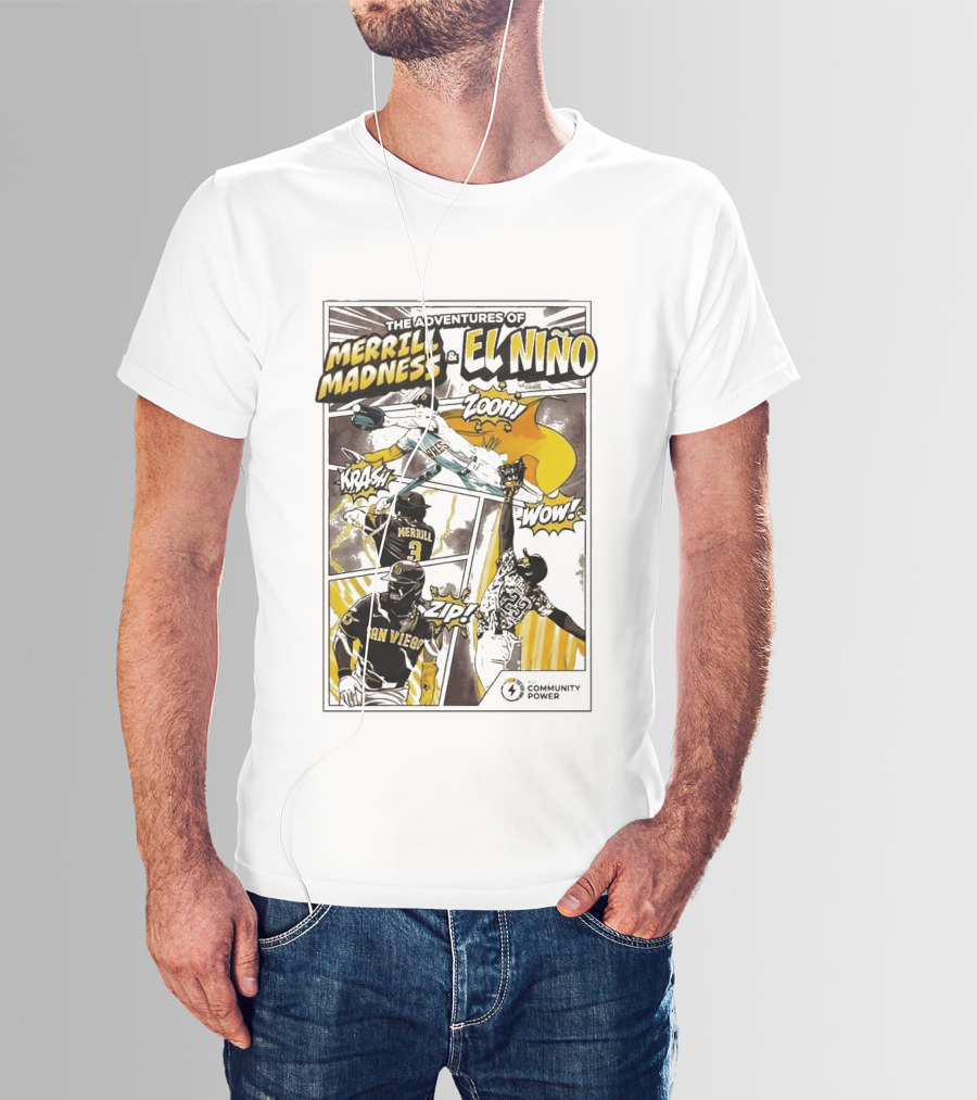 The Adventures Of Merrill Madness And El Niño San Diego Padres Comic Style 2026 T-Shirt