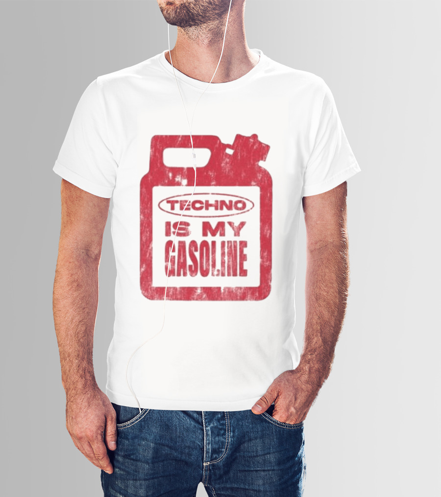 Techno Is My Gasoline Red Fuel Can T-Shirt