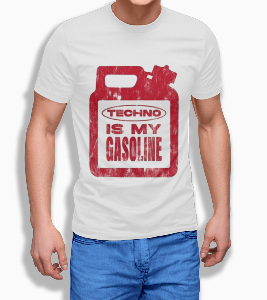 Techno Is My Gasoline Red Fuel Can T-Shirt