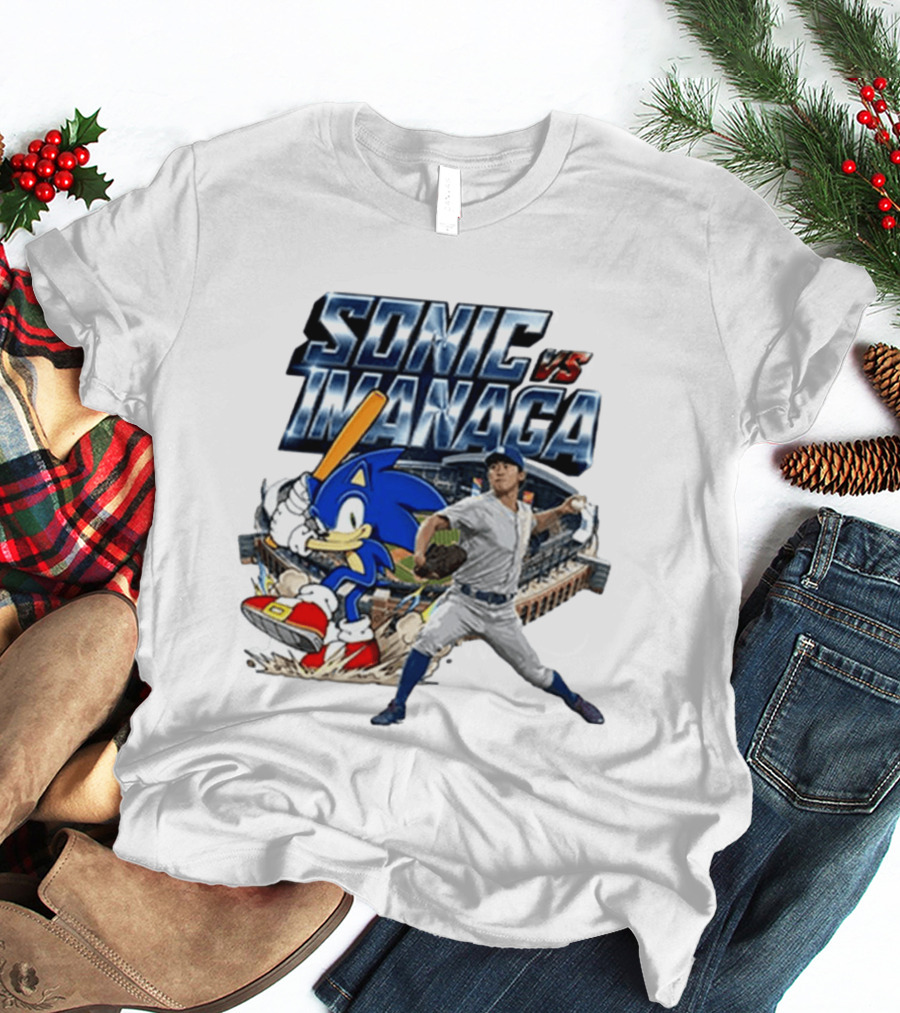 Sonic Vs Imanaga MLB Players Stadium Hedgehog Shota T-Shirt