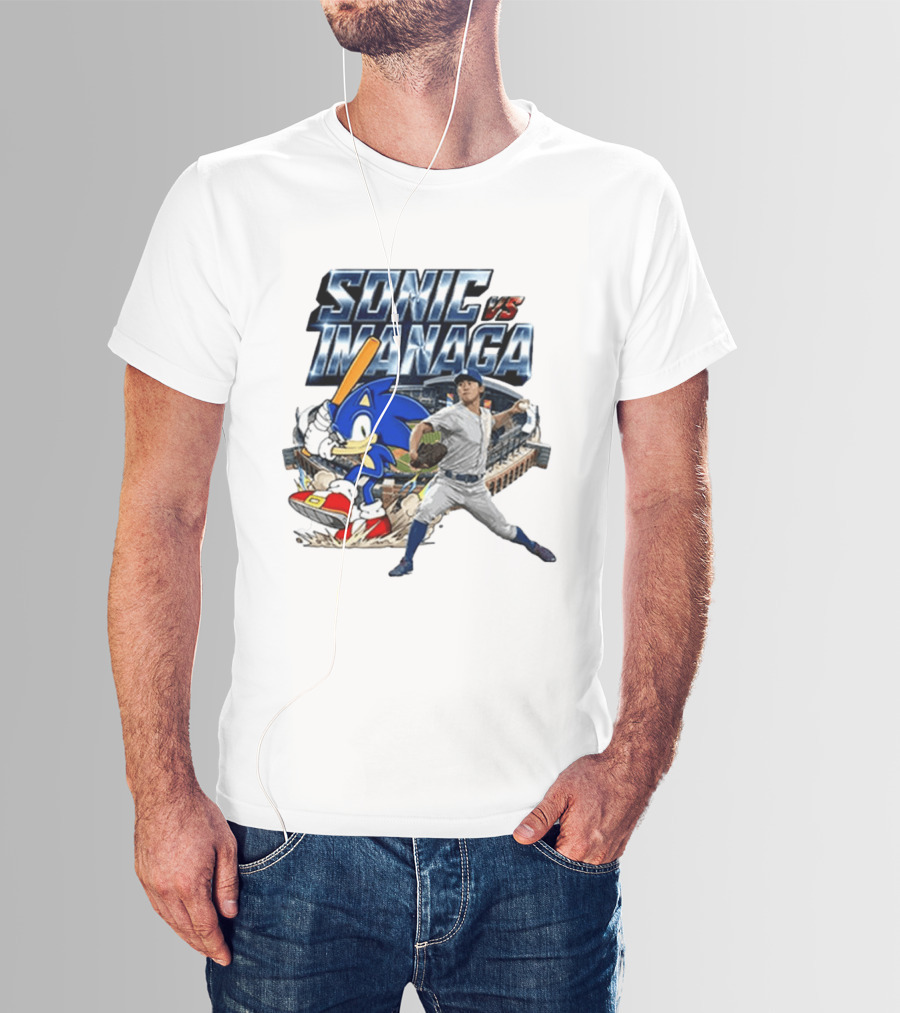 Sonic Vs Imanaga MLB Players Stadium Hedgehog Shota T-Shirt