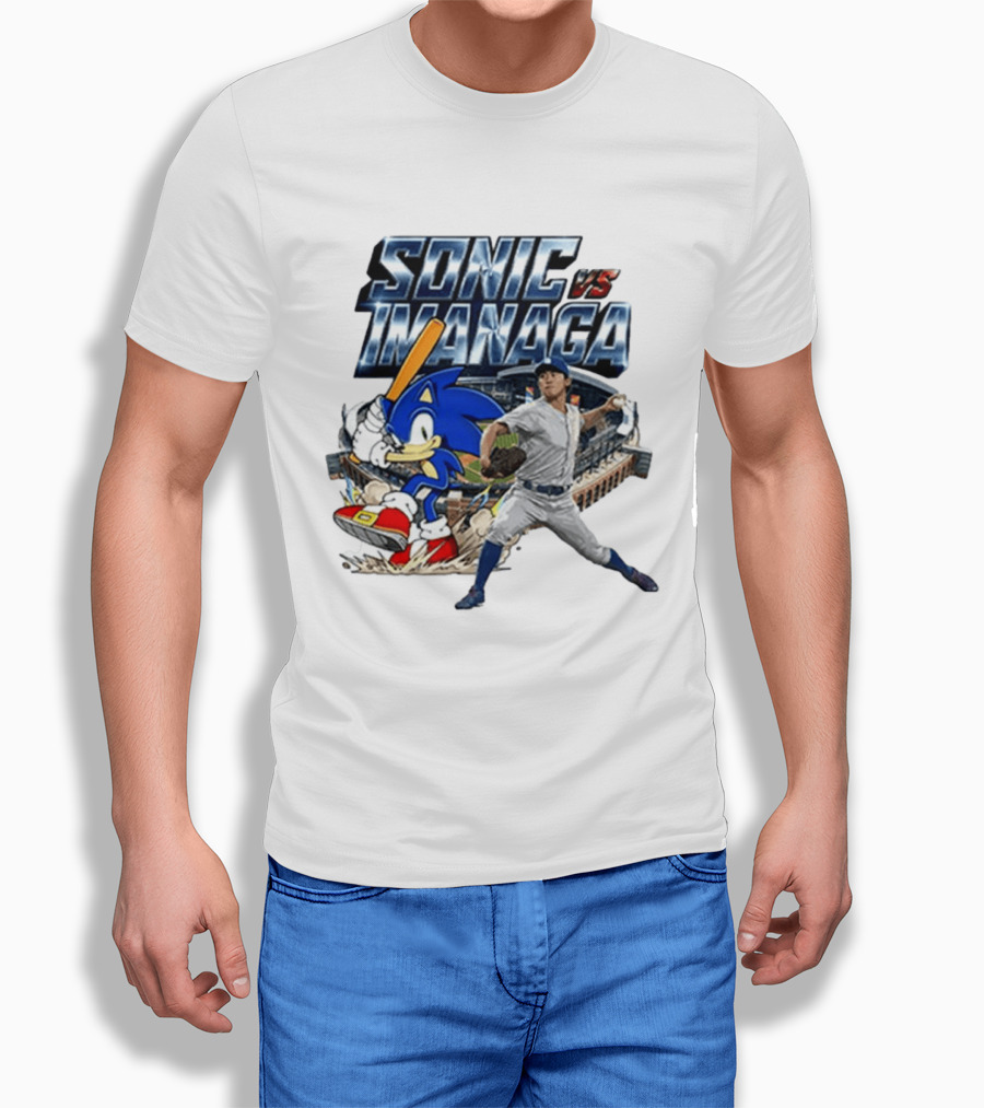 Sonic Vs Imanaga MLB Players Stadium Hedgehog Shota T-Shirt