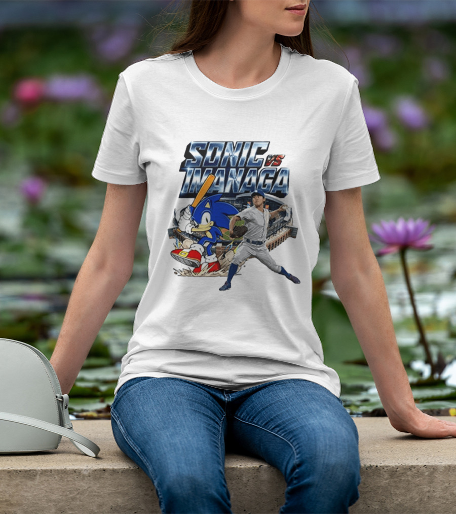 Sonic Vs Imanaga MLB Players Stadium Hedgehog Shota T-Shirt