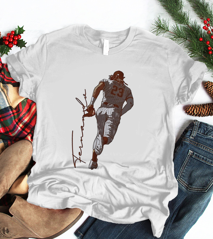Fernando Tatis Jr. 23 San Diego Padres Baseball Ink Drawing T-Shirt