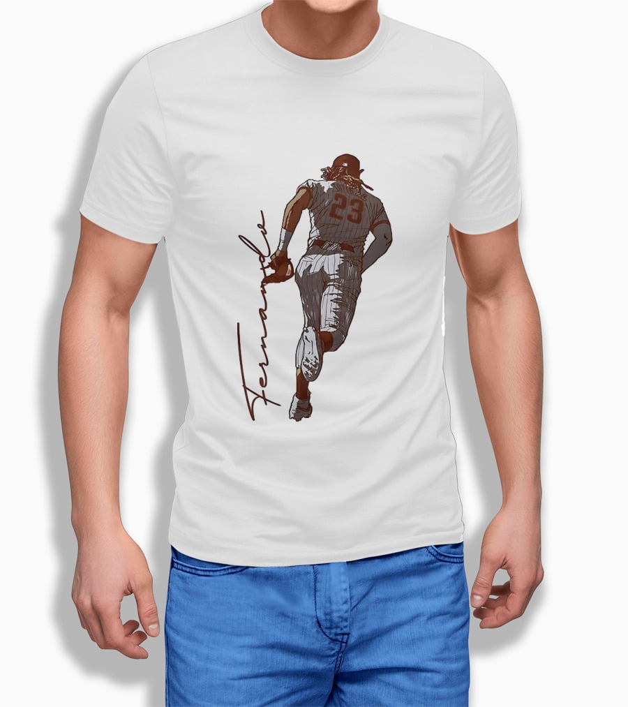 Fernando Tatis Jr. 23 San Diego Padres Baseball Ink Drawing T-Shirt