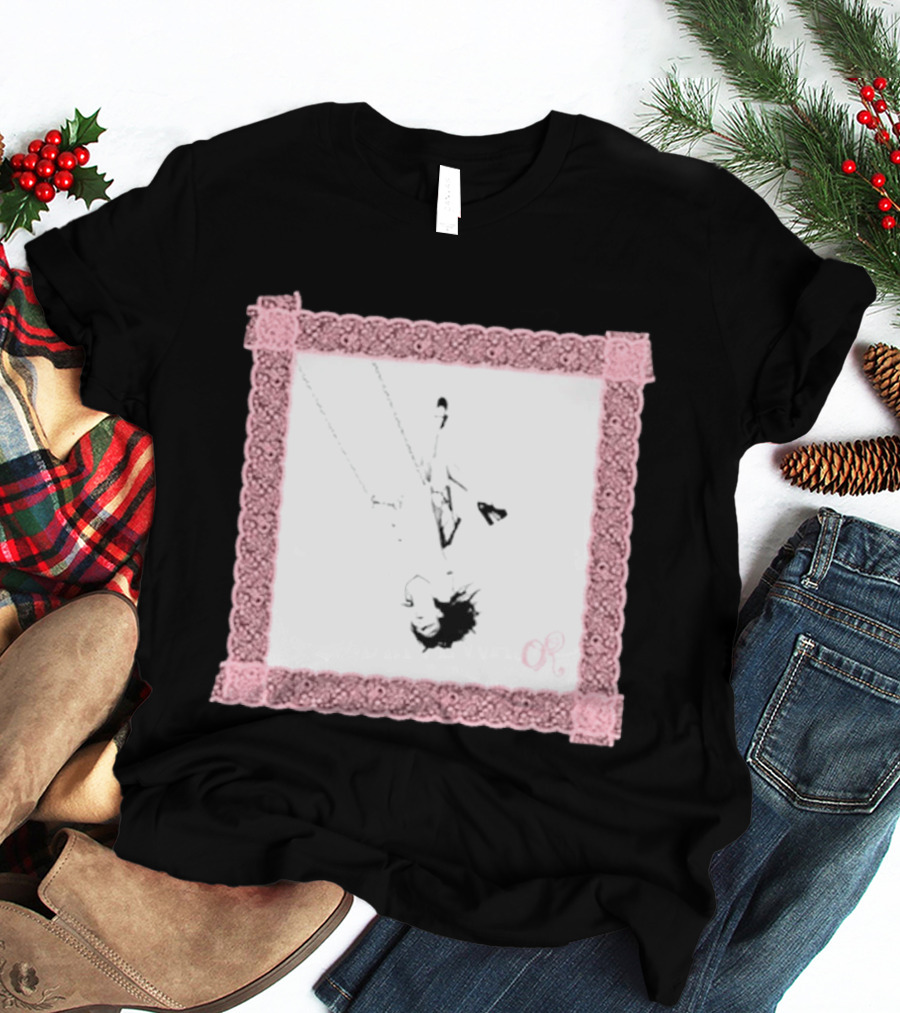 OR Pastel Pink Lace Border Swing T-Shirt