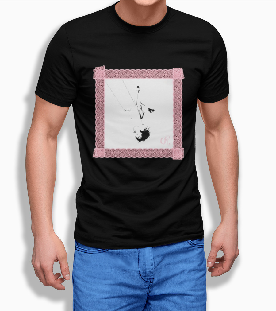 OR Pastel Pink Lace Border Swing T-Shirt