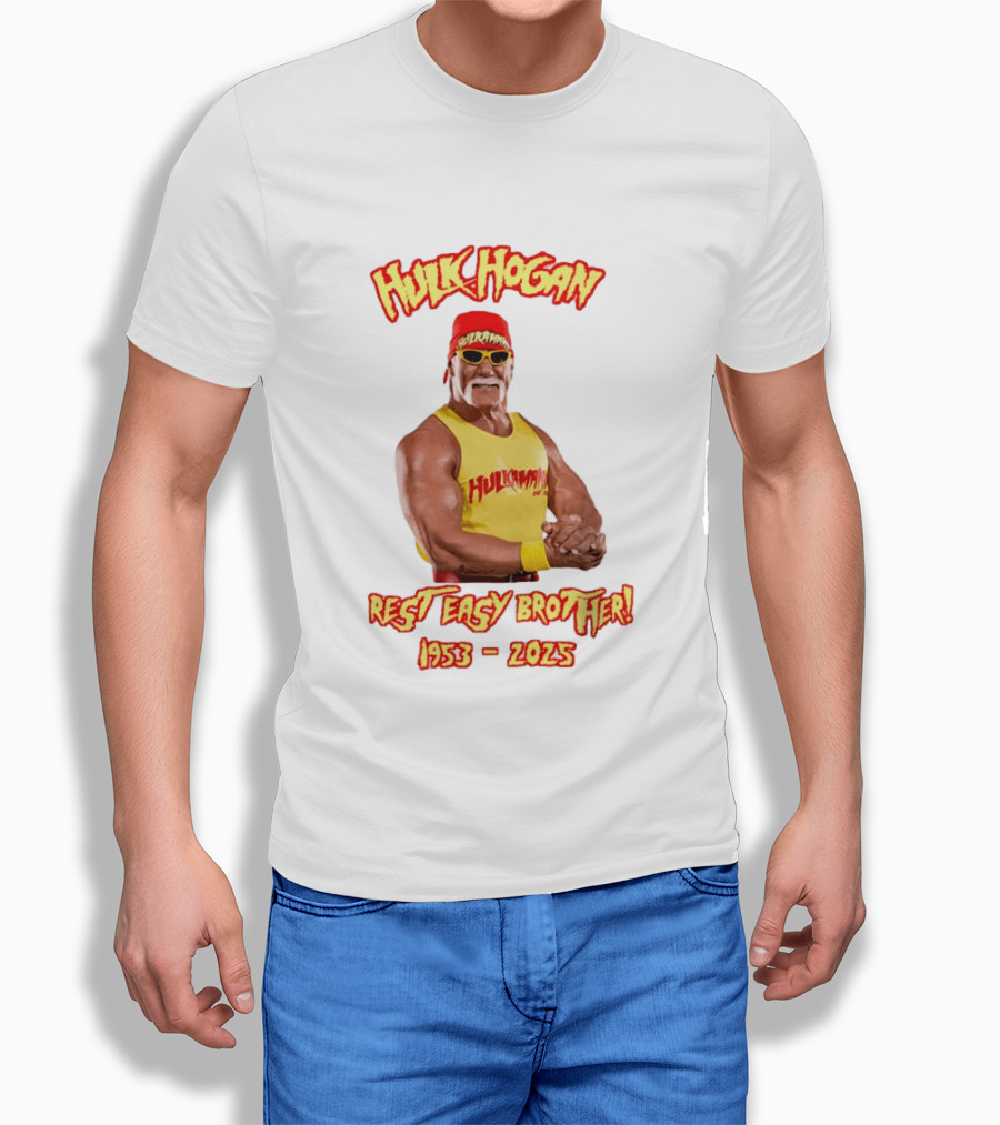 Hulk Hogan Rest Easy Brother 1953 2025 T-Shirt