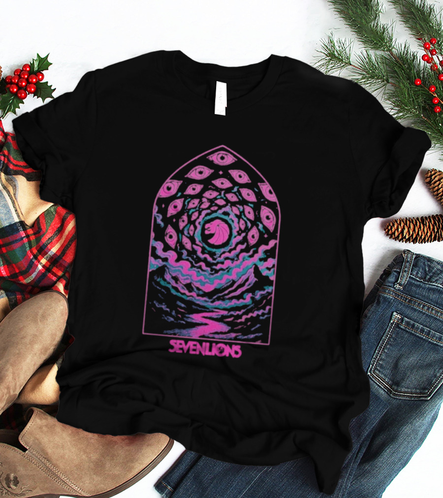 Seven Lions Pink Cosmic Spiral Vision T-Shirt