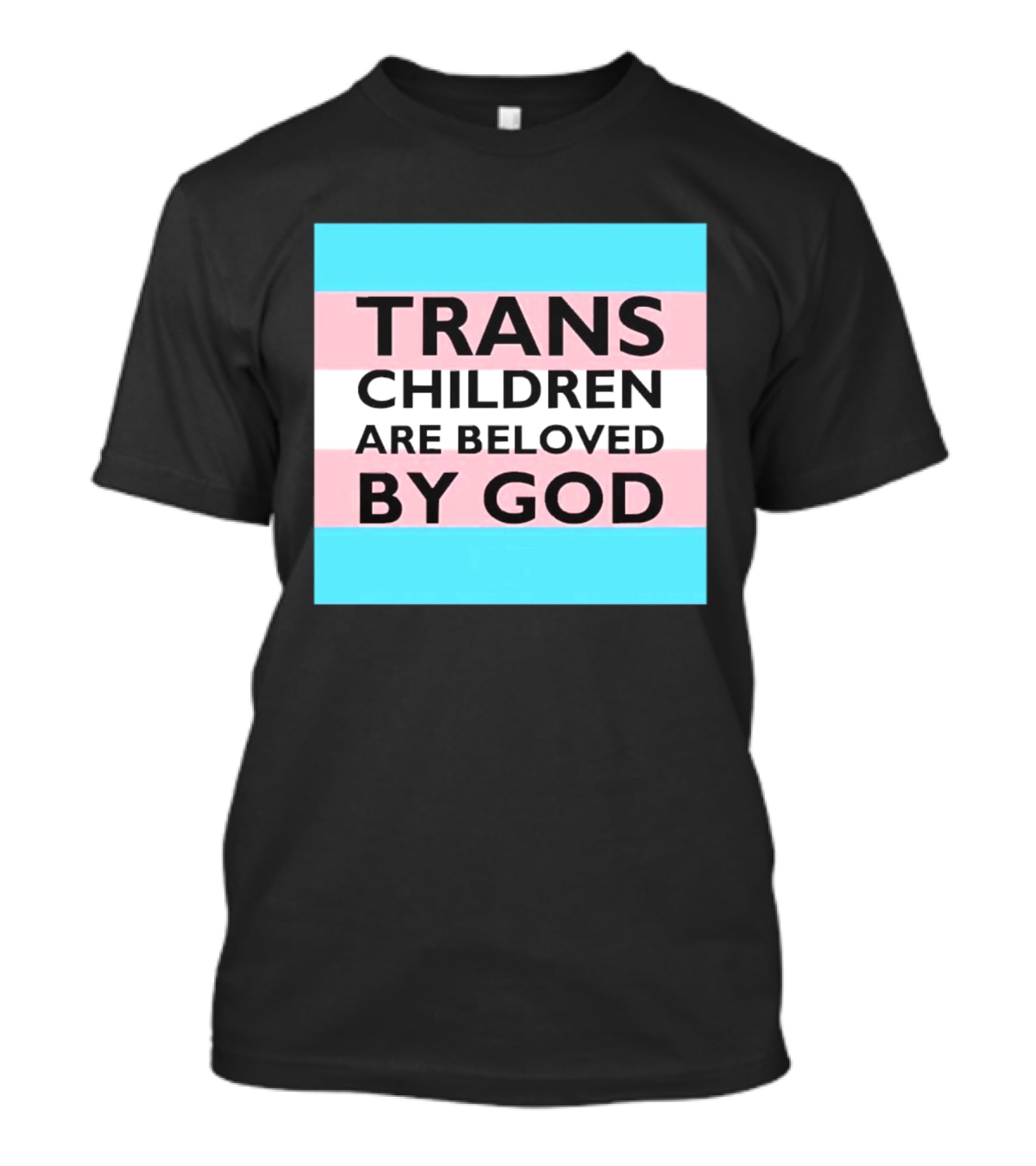 Trans Children Are Beloved By God Transage Flag Pride Embrace T-Shirt