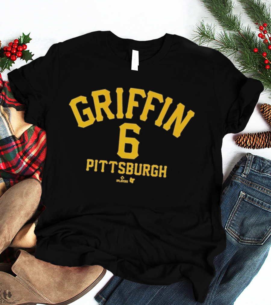 Konnor Griffin Pittsburgh 6 Yellow Lettering T-Shirt