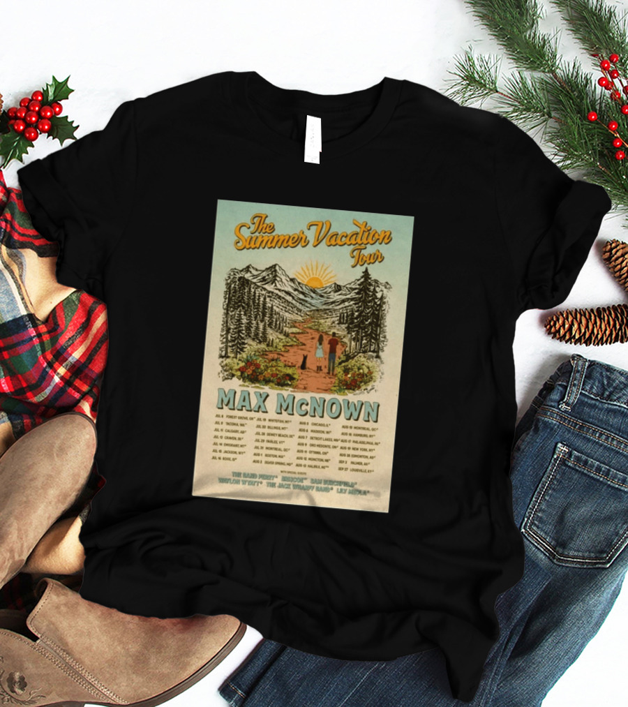 The Summer Vacation Tour 2026 Max McNown Concert Dates And Locations T-Shirt