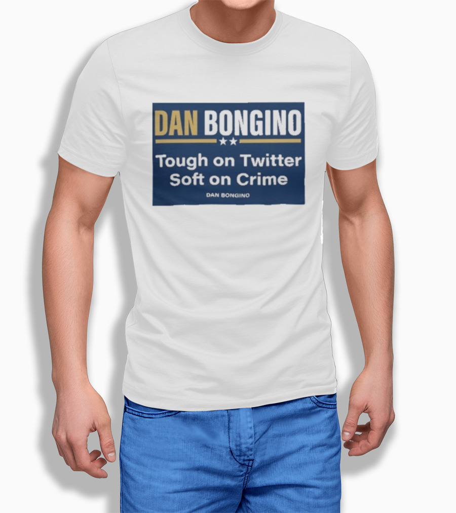 Dan Bongino Tough On Twitter Soft On Crime Two Stars T-Shirt