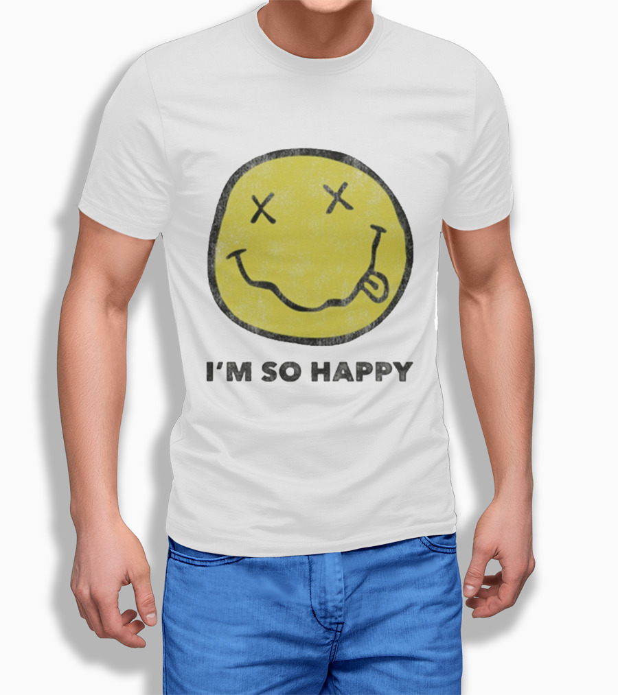 Nirvana Smiley Face I'm So Happy T-Shirt