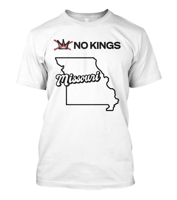 No Kings Missouri Crown State Map T-Shirt