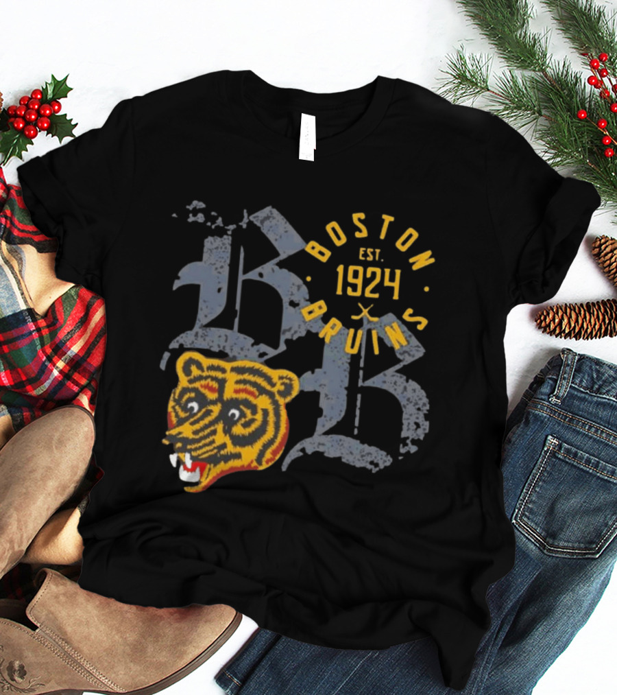 Boston Bruins EST 1924 Long Haul Classic Team Bear T-Shirt