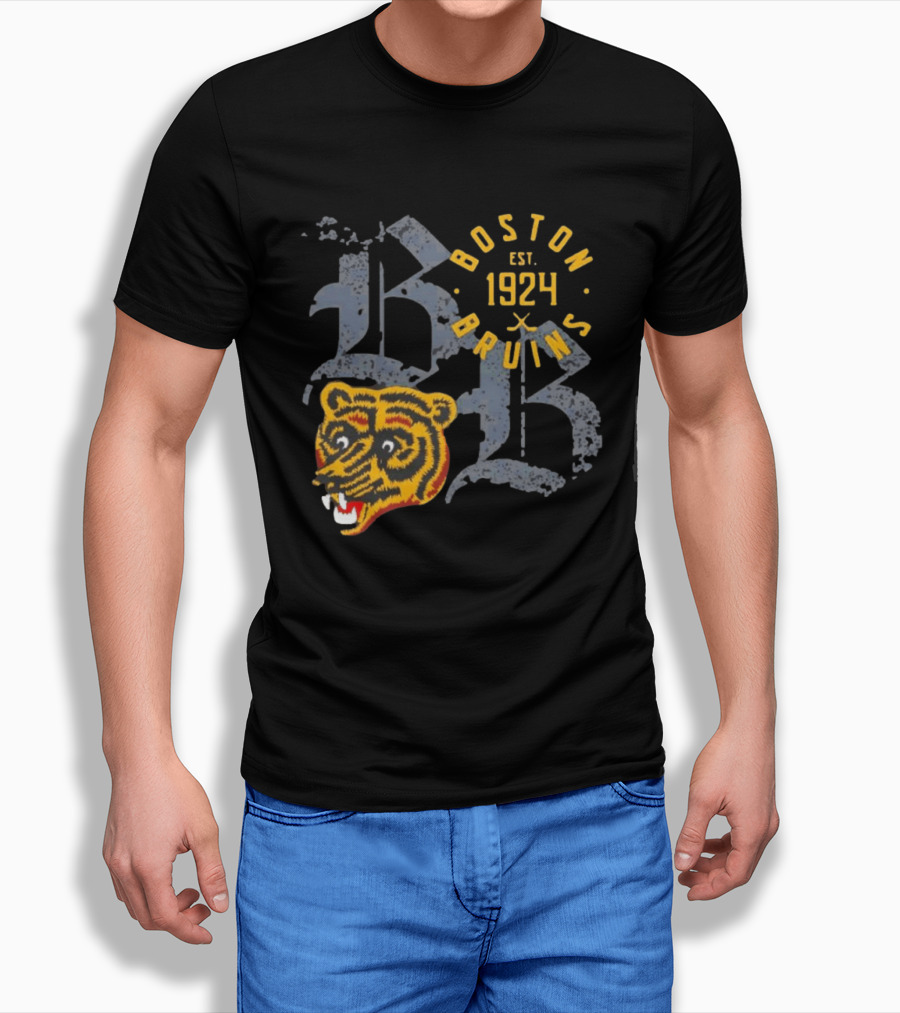 Boston Bruins EST 1924 Long Haul Classic Team Bear T-Shirt