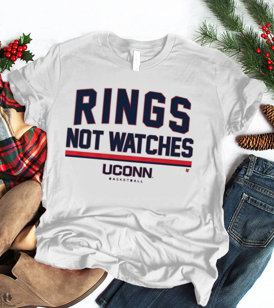 UConn Basketball Rings Not Es T-Shirt