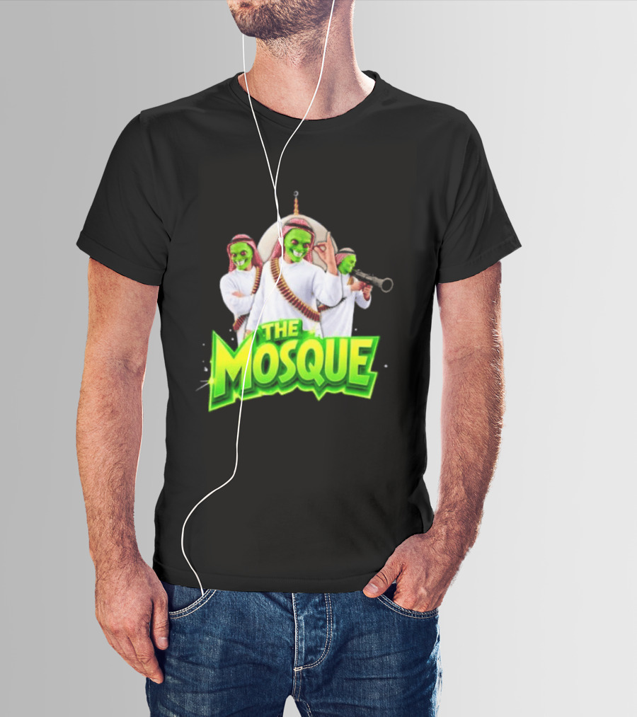 The Mosque Mask Green Faces Characters T-Shirt