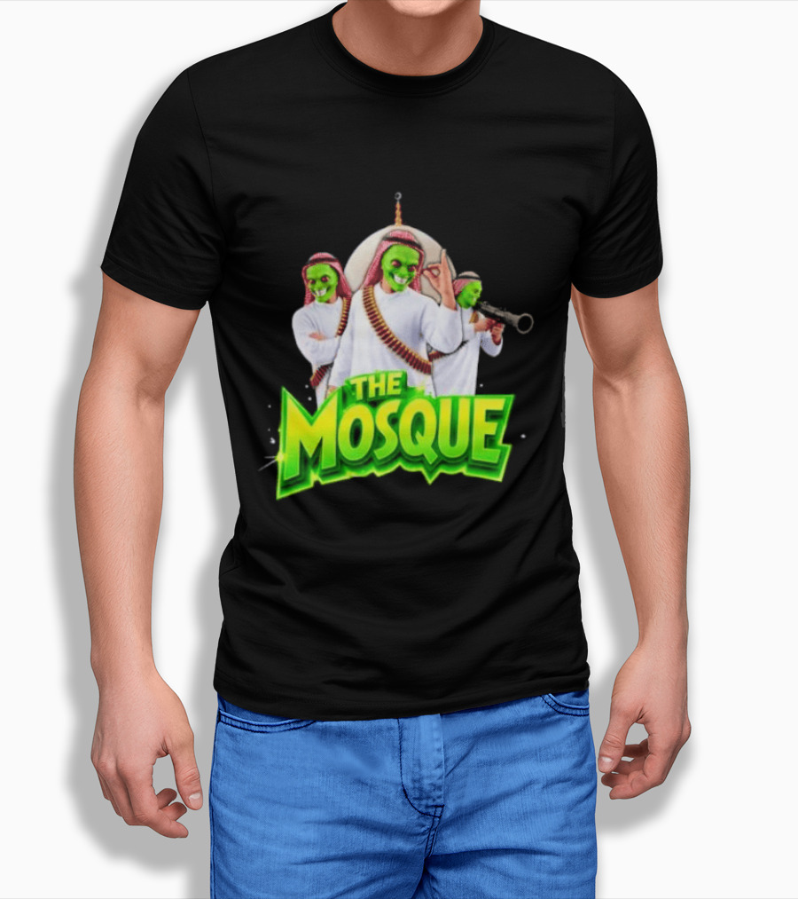 The Mosque Mask Green Faces Characters T-Shirt