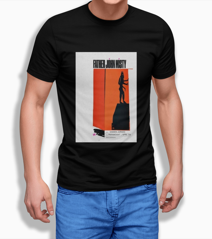 Father John Misty Seattle April 3 4 2026 Featuring Damien Jurado At Paramount Theater T-Shirt