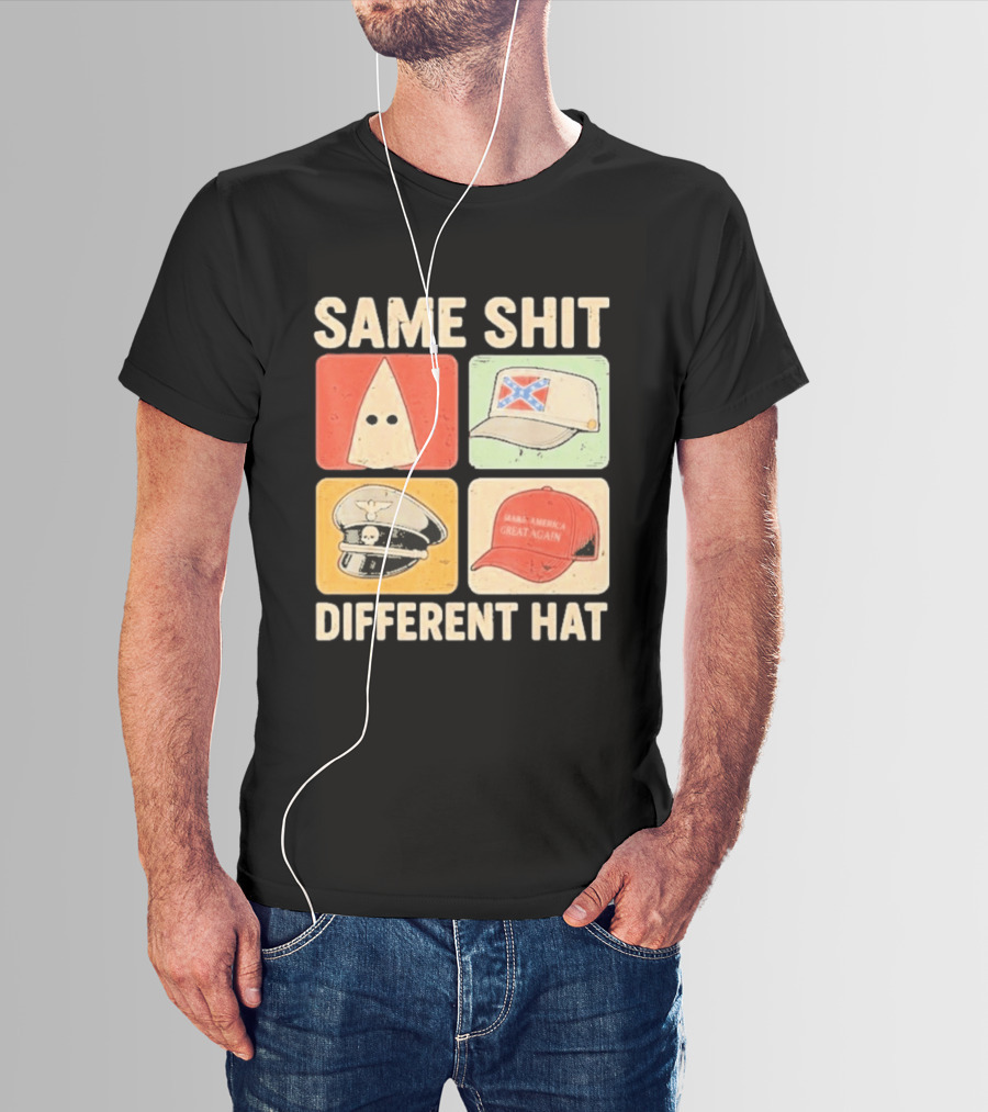 Same Shit Different Hat Ku Klux Klan Confederate Battle Flag Make America Great Again Police T-Shirt