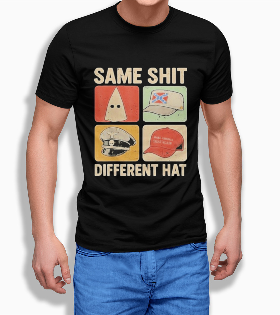 Same Shit Different Hat Ku Klux Klan Confederate Battle Flag Make America Great Again Police T-Shirt