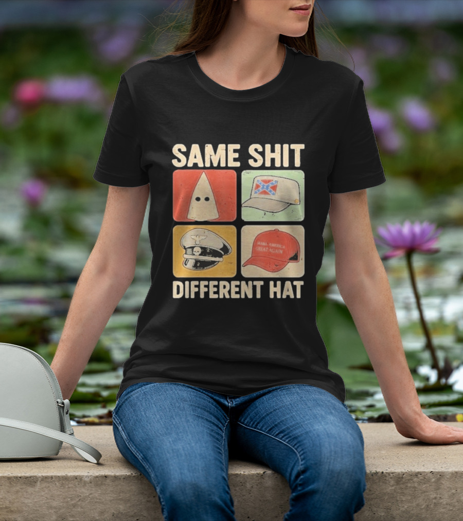 Same Shit Different Hat Ku Klux Klan Confederate Battle Flag Make America Great Again Police T-Shirt