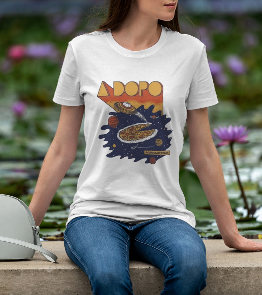 A Dopo UFO Sourdough Pizza Space Adventure T-Shirt