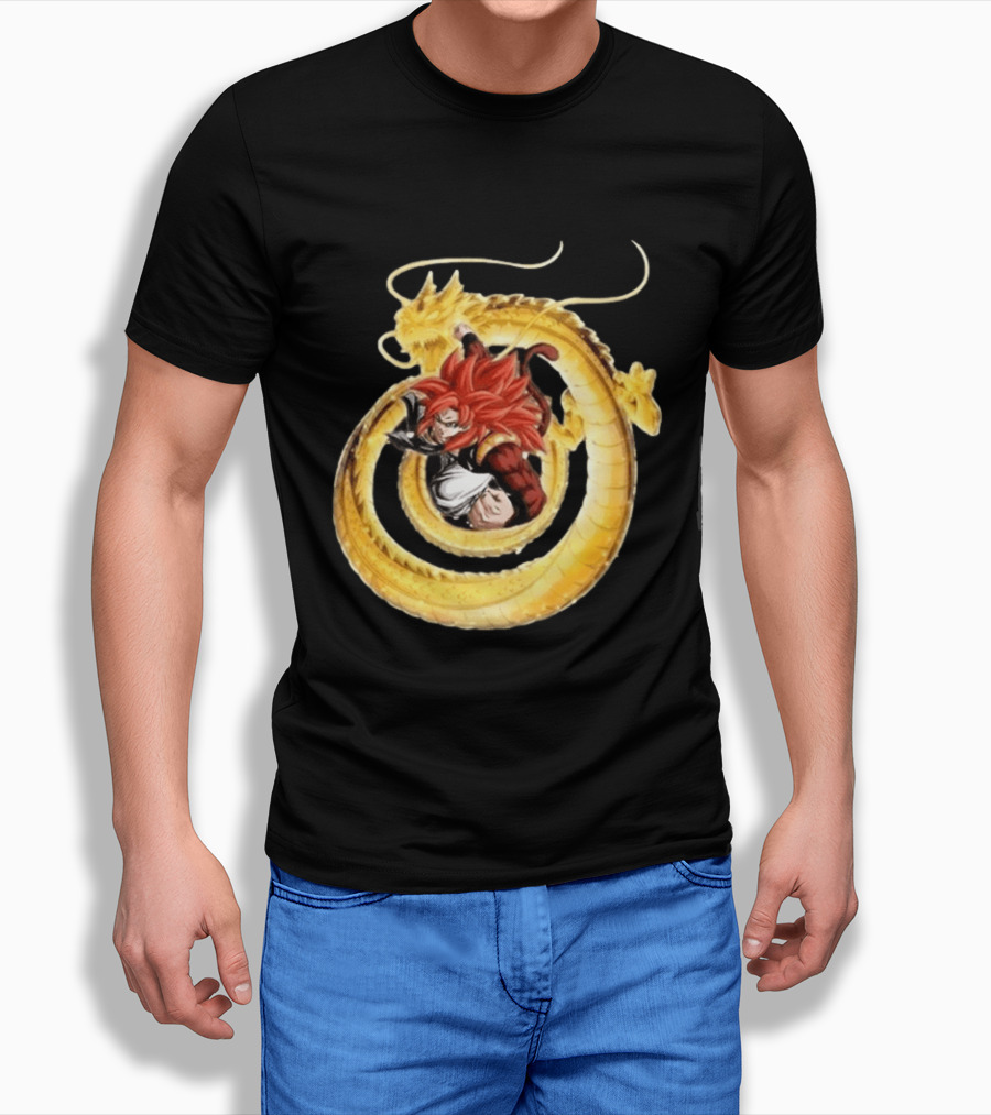Dragon Ball Games Battle Hour 2026 Dokkan Battle Super Saiyan 4 Gogeta Shenron T-Shirt