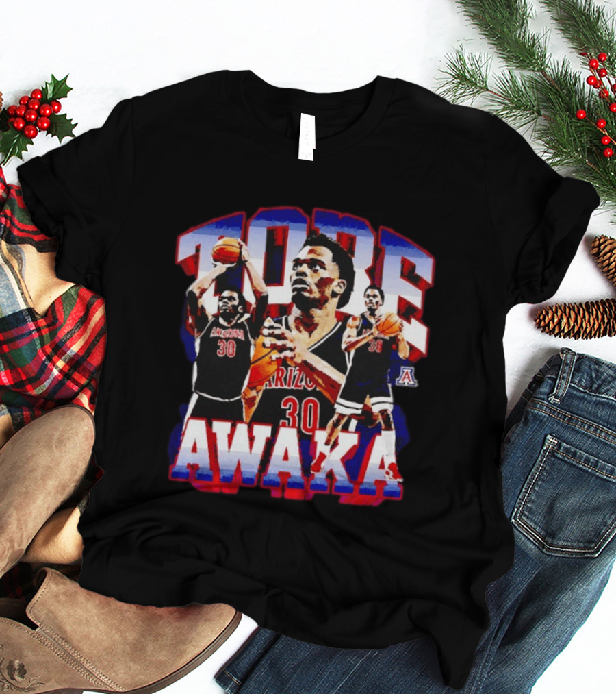Tobe Awaka Arizona Wildcats Basketball Player Number 30 T-Shirt