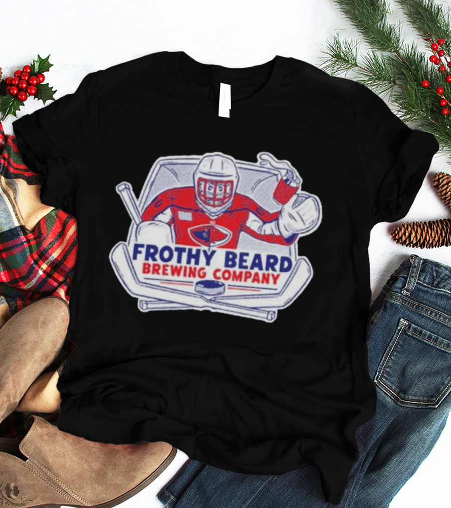 Frothy Beard Brewing Company Hockey Goalie End Of The Season Party 2026 T-Shirt