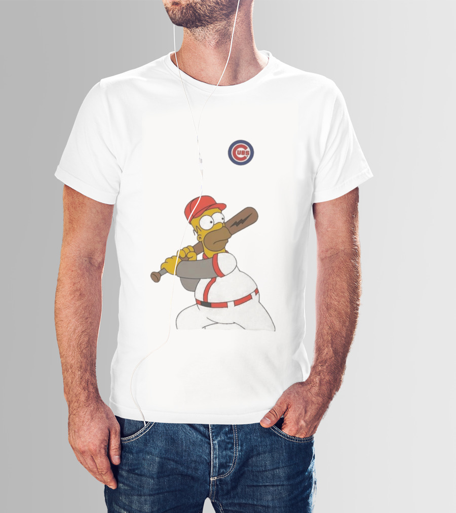 Chicago Cubs MLB Homer Simpson Wonderbat T-Shirt