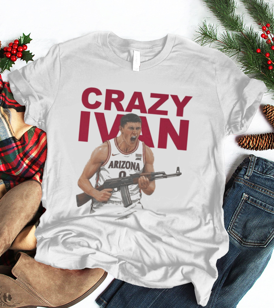 Crazy Ivan Arizona Basketball Player Holding Rifle T-Shirt